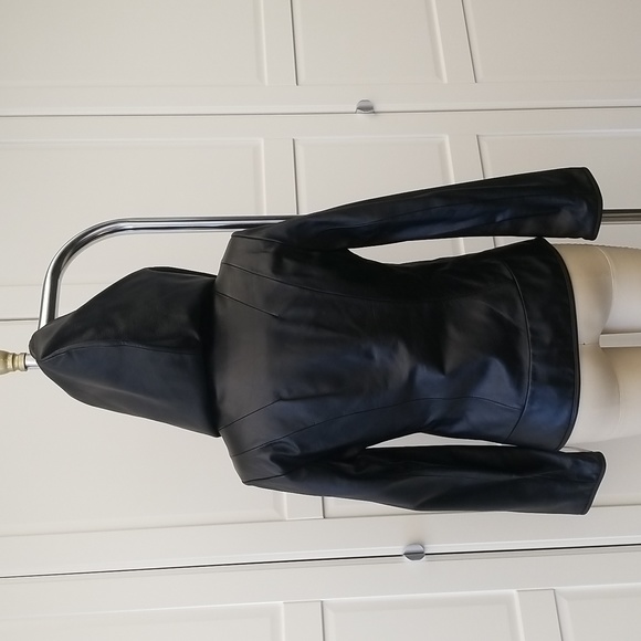 ❤🤎 Maxima by Wilson Genuine Leather Vintage Black Hooded  Jacket - S - Picture 2 of 11